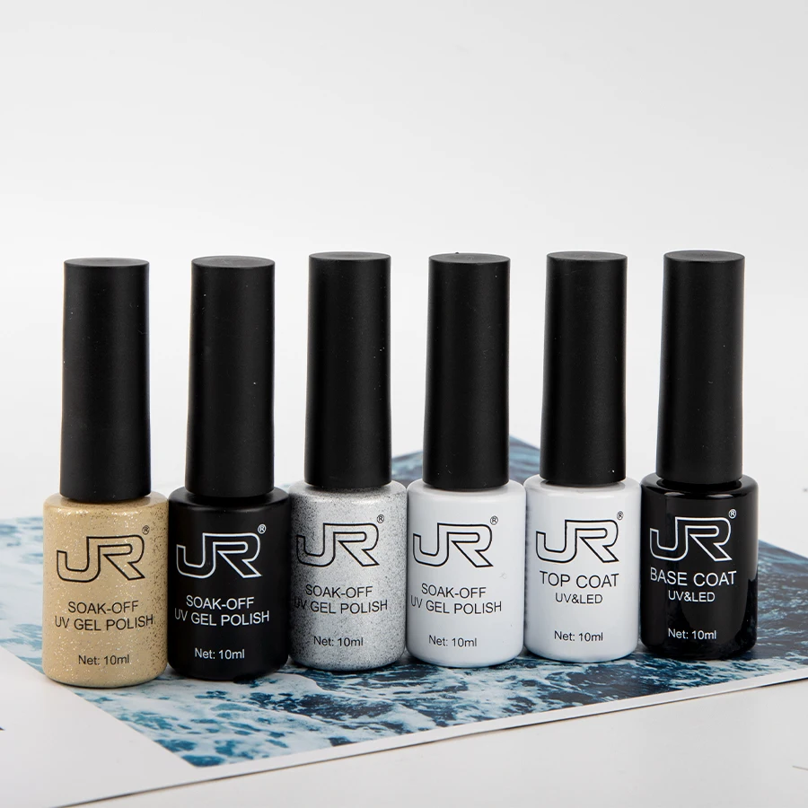 2024 new arrive package 58colors 10ml JR brand Nail polish gel UV&LED colorful bottle good quality custom-made nail gel set