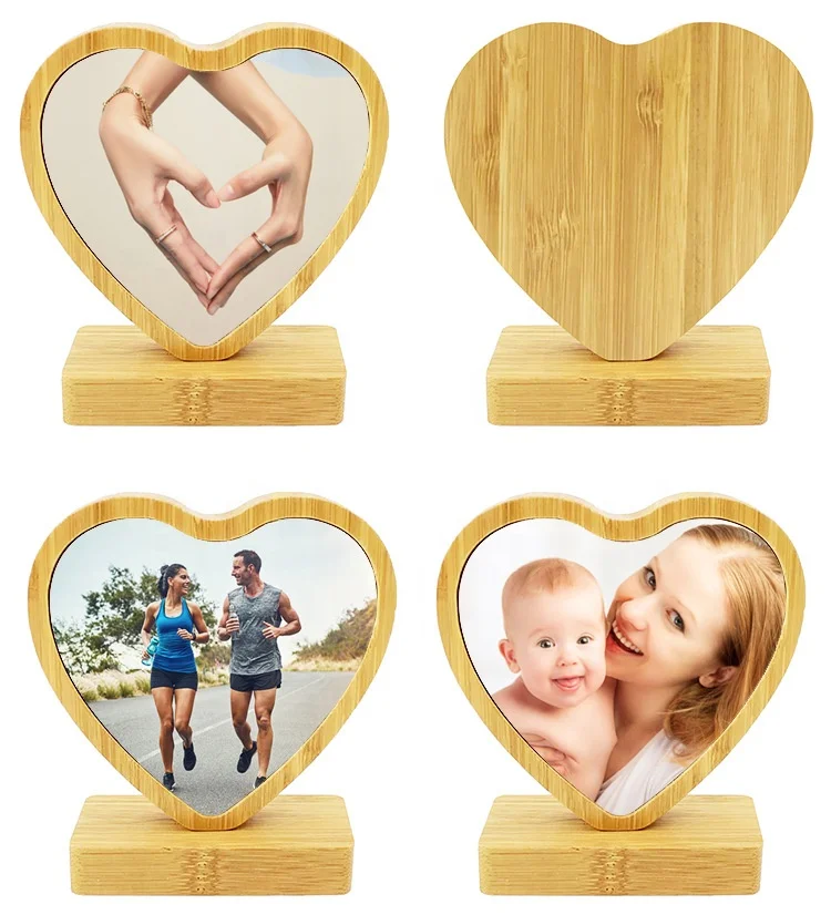 Bamboo Crafts Sublimation Blank Picture Rahmen Wood Blank Sublimation MDF Photo Frame 4 Styles S36