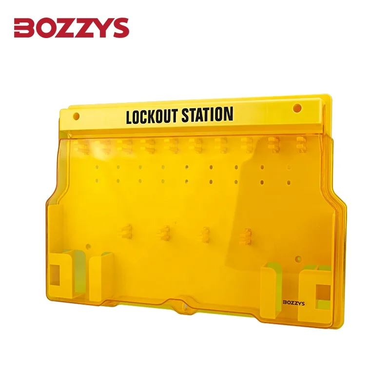 20pcs Safety Padlock PC Durable Lockout Station with transparent cover and 14 lock positions and  Used for Industrial lockout
