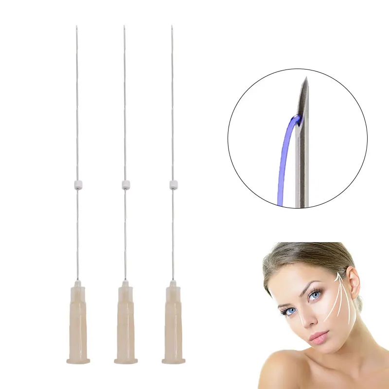 Hot sale beauty facial absor able pdo suture 29g 60mm mono barbed pdo thread facia lifting pdo threads korea