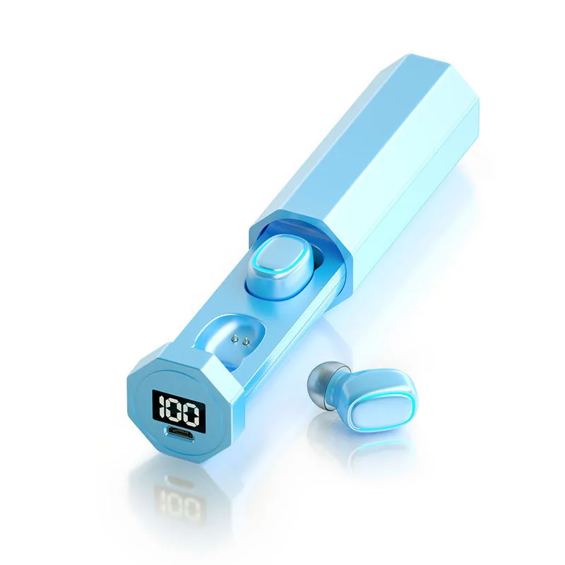 New wireless Bluetooth headset LED digital display in ear stereo Fingerprint touch light headset
