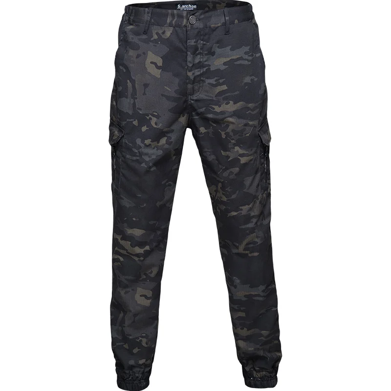 
S.archon brand casual loose large size nine points wild camouflage tactical pants for men in Spring&Summer 