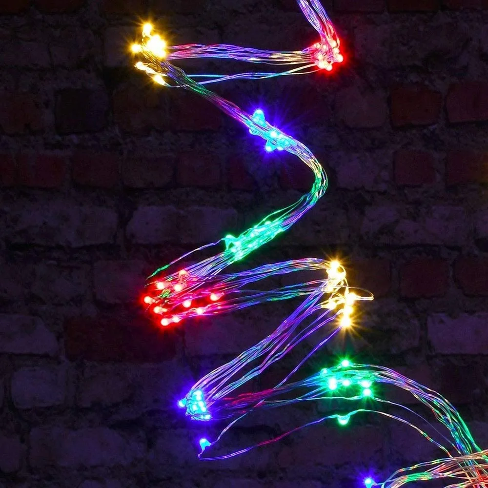 
Pretty design multicolor color 10m 100 led solar string lights outdoor for decoration 