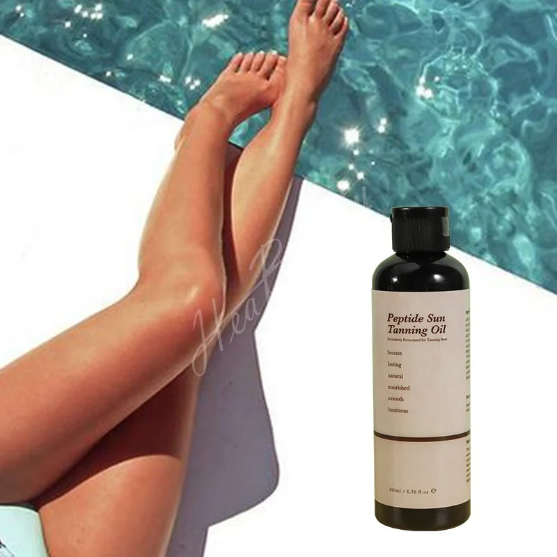100% Natural Ingredient Tanning Oil Private Label Fast Advanced Natural Brown Tanning Peptide Healthy For Sun Tanning Oil