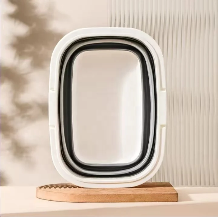 16L  Collapsible Shopping Storage Basket with handle  collapsible laundri basket Durable PP Bathroom Use