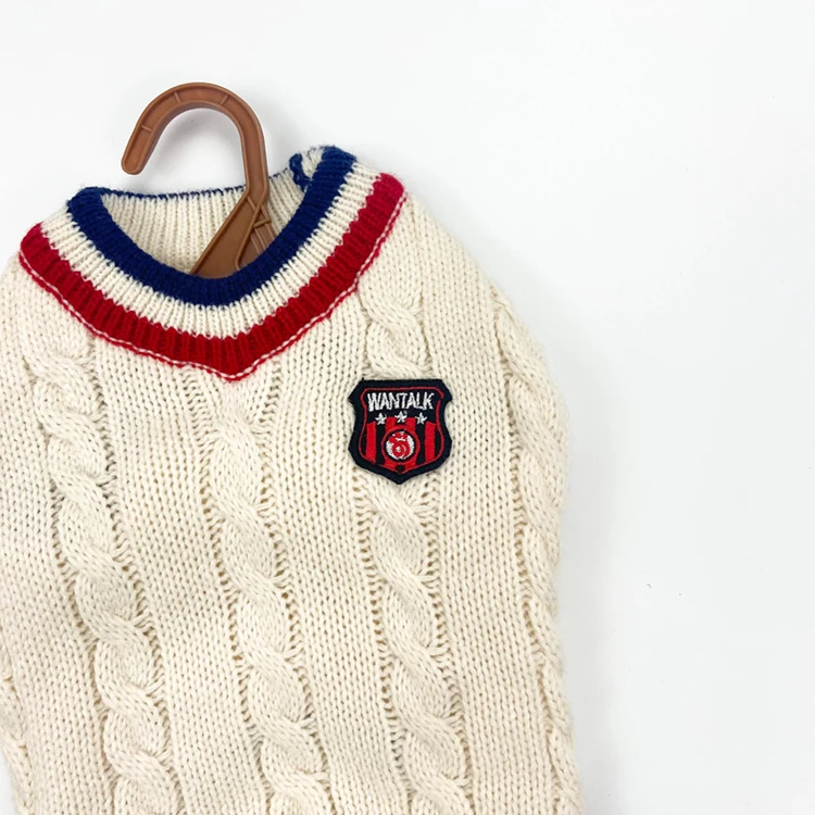 Solid Color Knitted Dog Jumper Sweater Winter Warm Soft Pet Clothes Knit Sweaters for Dogs