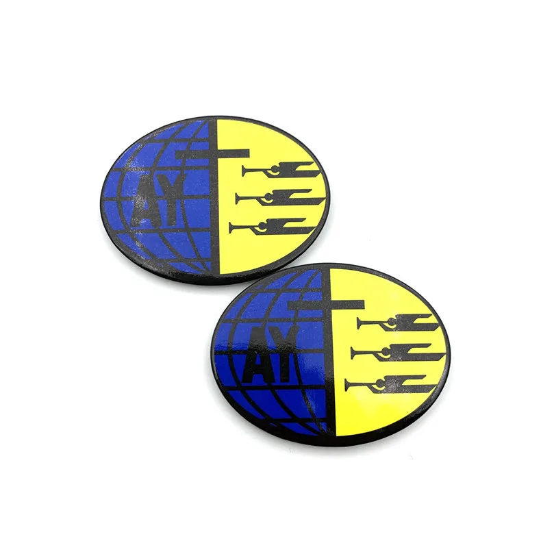 
OEM Birthday Promotional Flashing Oval Shape custom buttons badges pin 