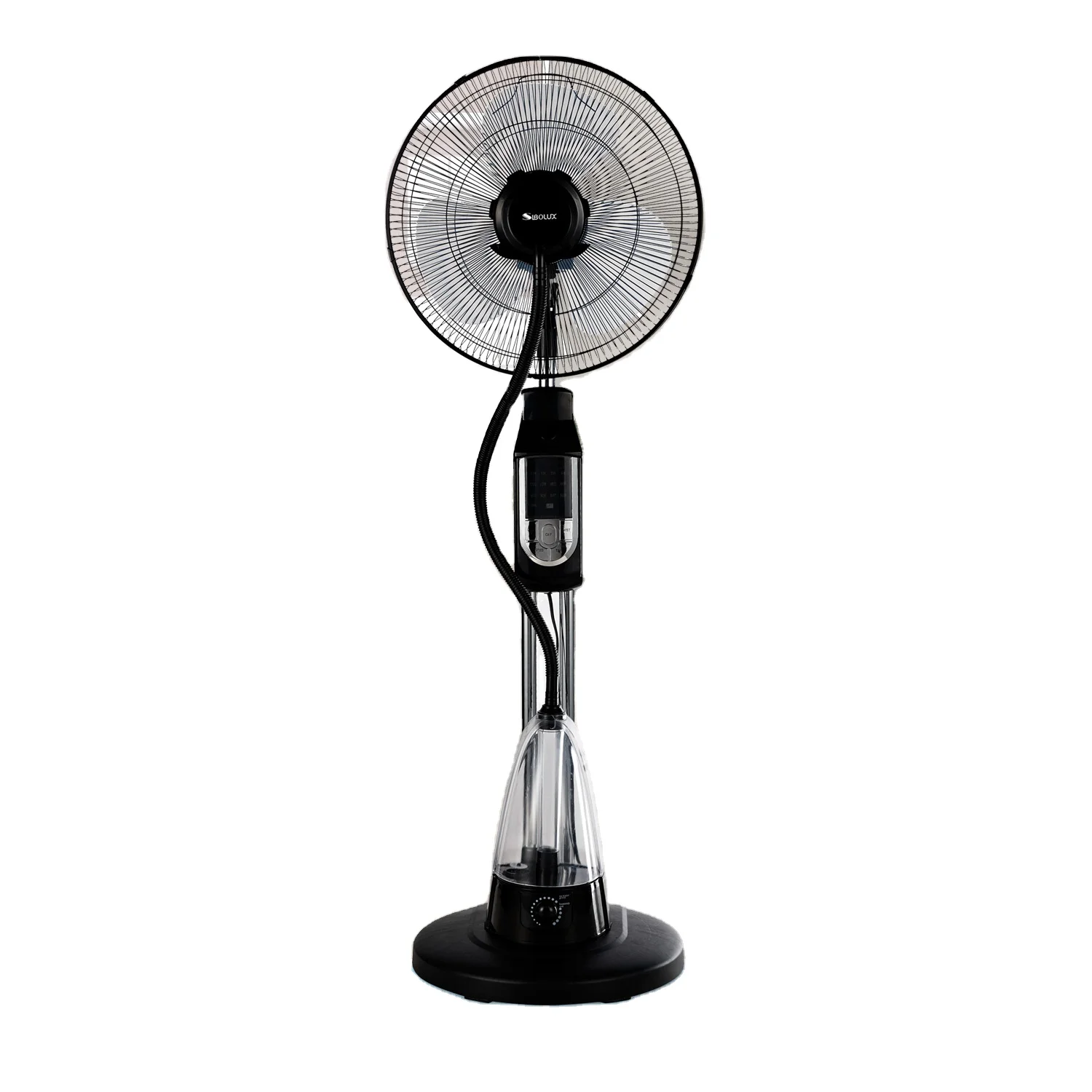 Factory direct sales commercial ventilation cooler 3 speeds mist spray fan with 1.7L ice water tanl