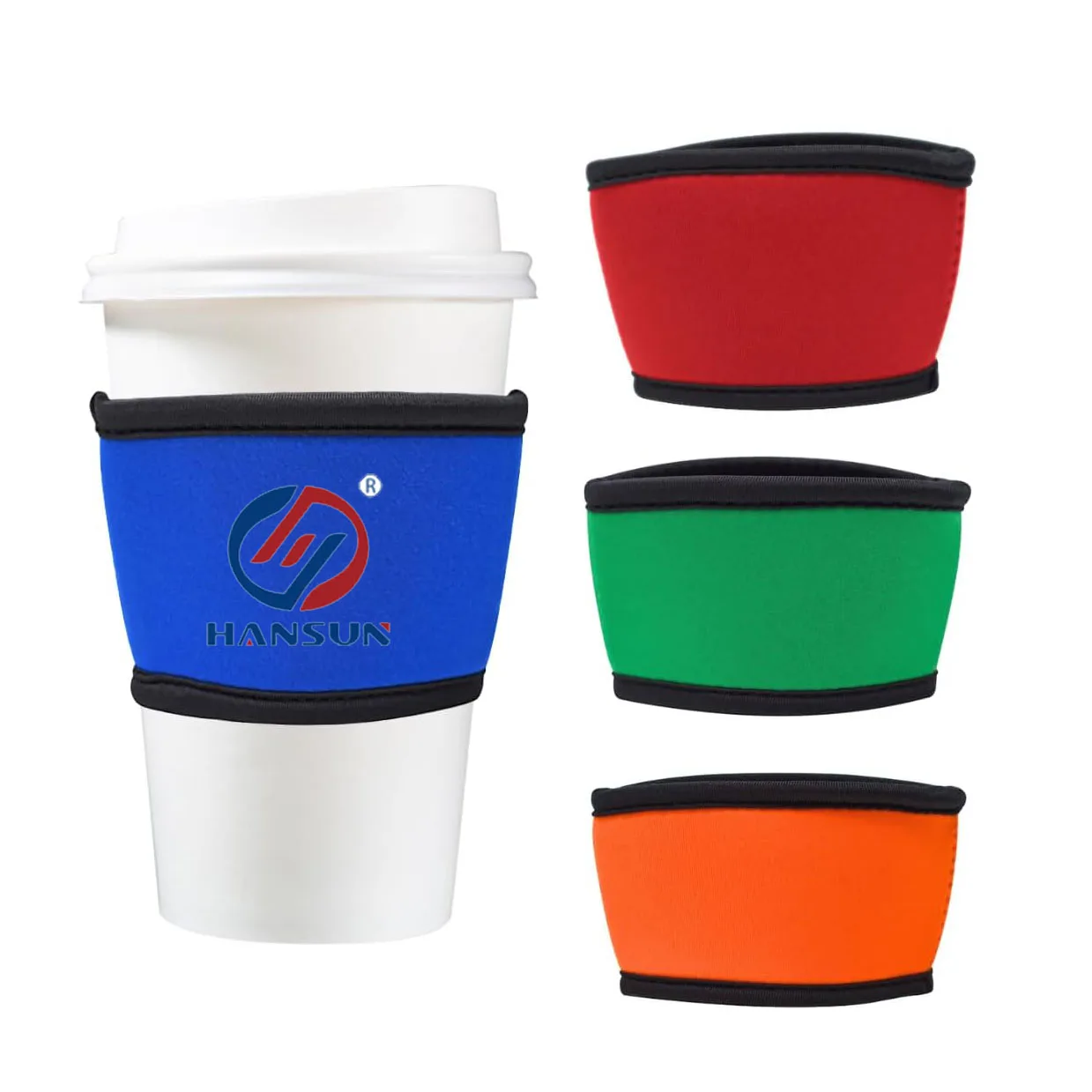 Custom Coffee & Tea Cup Sleeves Premium Neoprene Insulated Reusable Sublimation Blank Neoprene Cup Holder For 12oz-24oz Cups