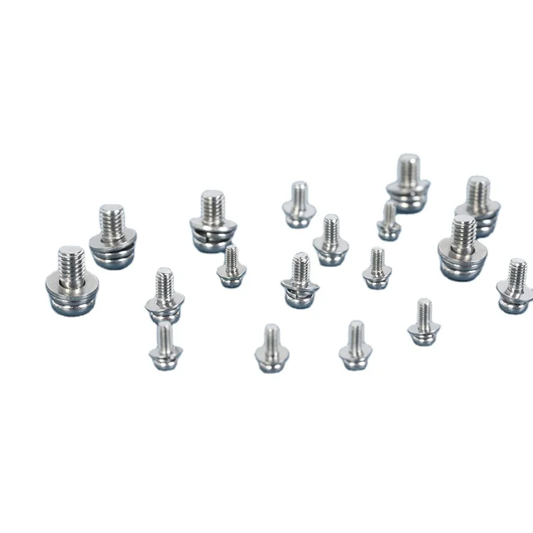 SEMS screws BOLTS GB9074.4 Stainless Steel Binding Screws Plain Cross Pan Head  Combination M1.6-M8 Screws with flat and spring