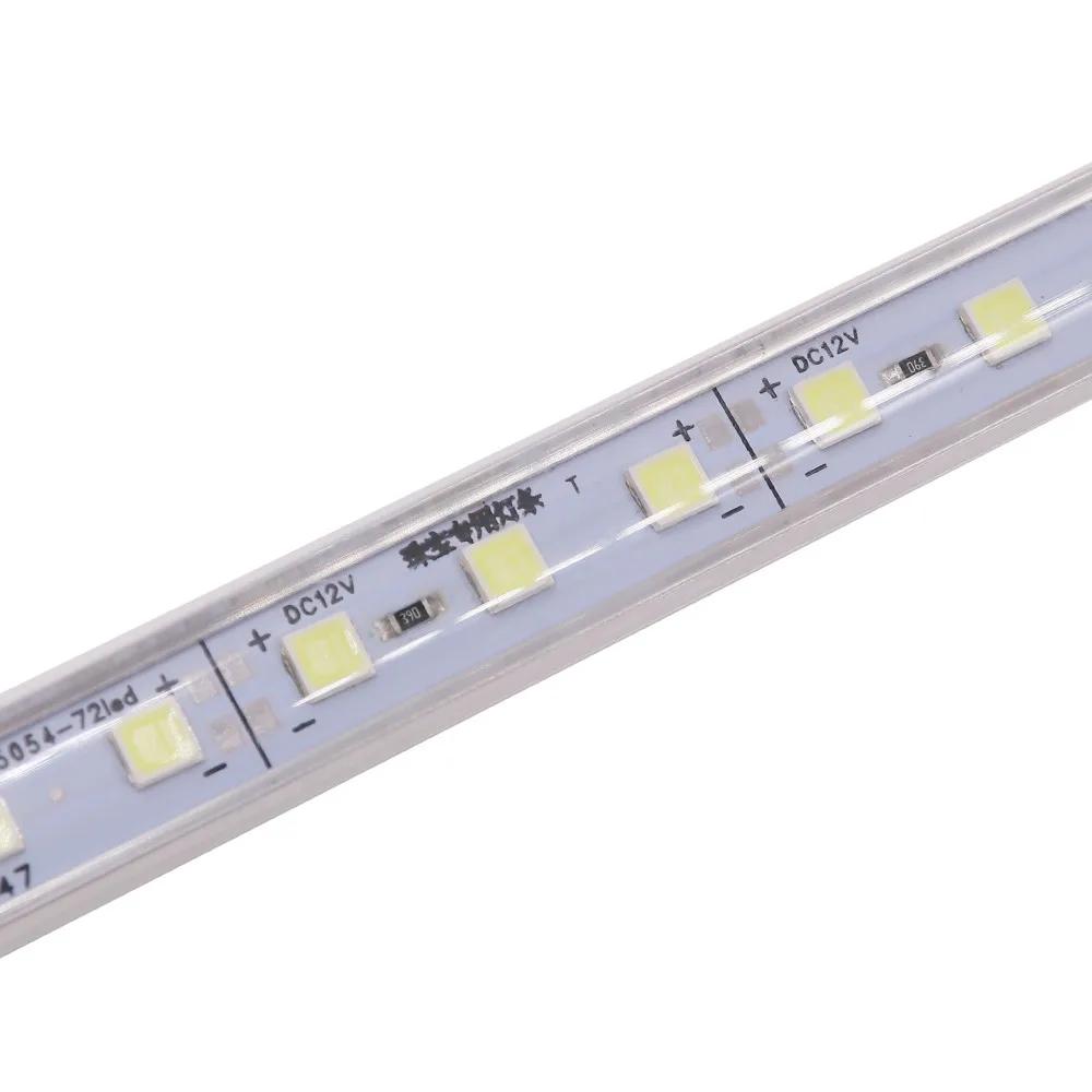 5054 SMD 25 см 18 светодиодных ламп под шкафом DC 12 В светодиодные алюминиевые лампы для холодильника полосы высокой яркости неводонепроницаемый жесткий свет