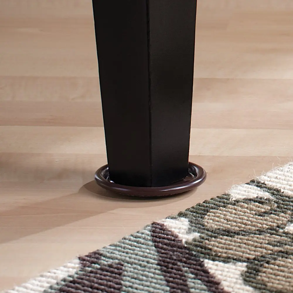 Wholesale Round plastic sofa leg with metal nail on furniture glides