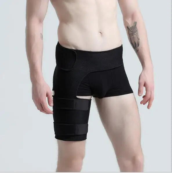Top quality SBR Neoprene Breathable Groin Wrap Thigh Compression Sleeve Support for Groin Hip Brace Hip Joint Arthritis