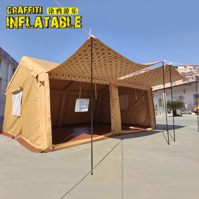 AIR Tight Waterproof Inflatable Family Camping Recreation Tent W/Pump