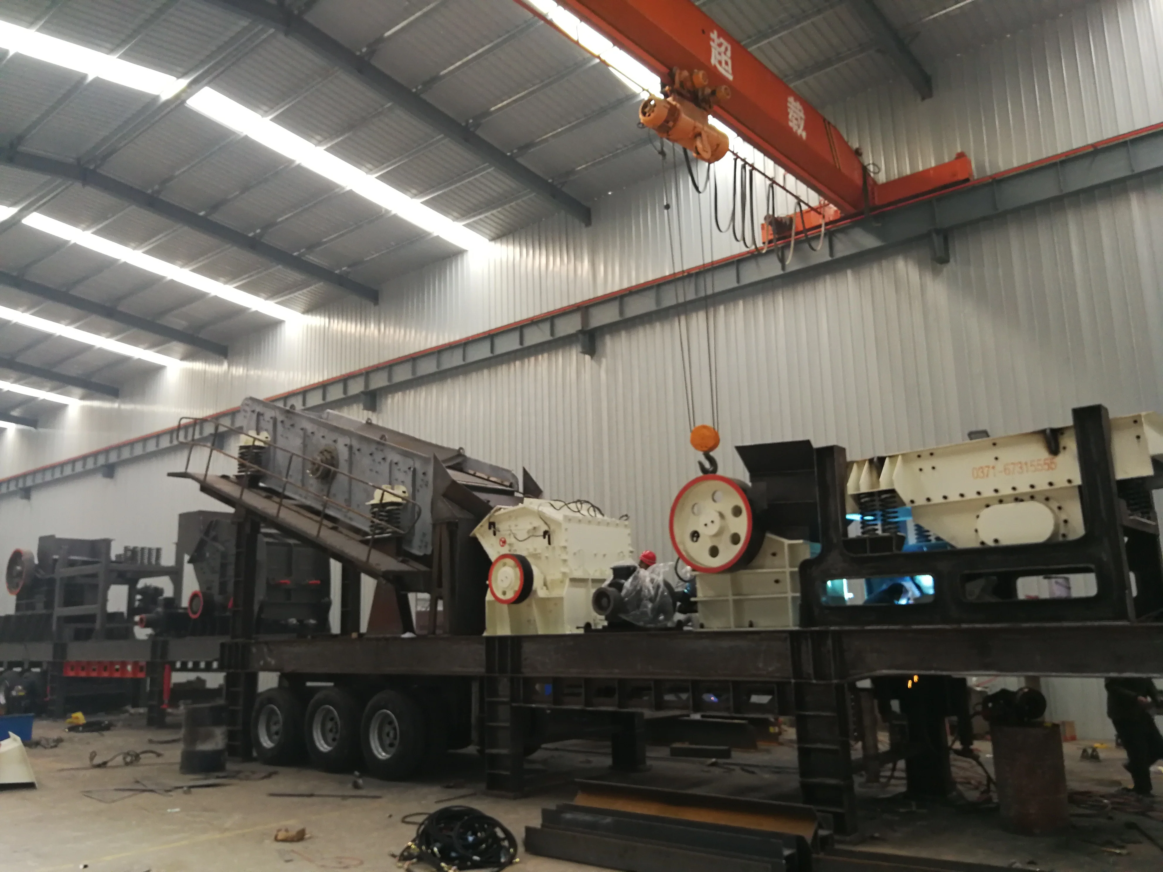 100 tph 100 ton ballast concrete crushing stone breaker machine small jaw stone crusher with screen