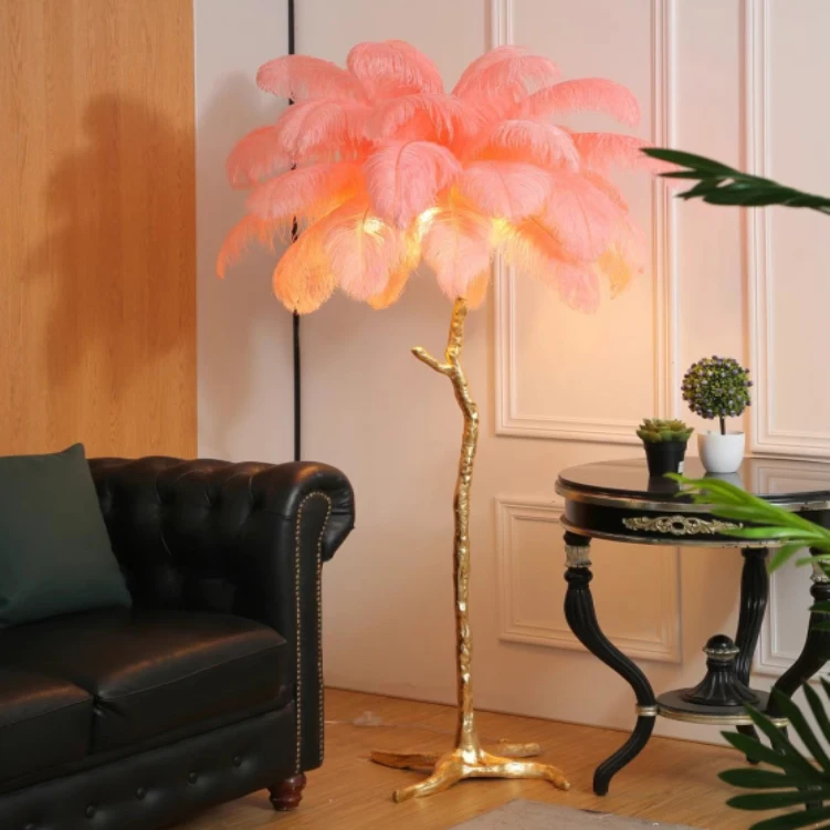 Латунный столб штатив стоячие лампы украшение для гостиной напольные медная ветка художественная модель светильник пола в виде ветки