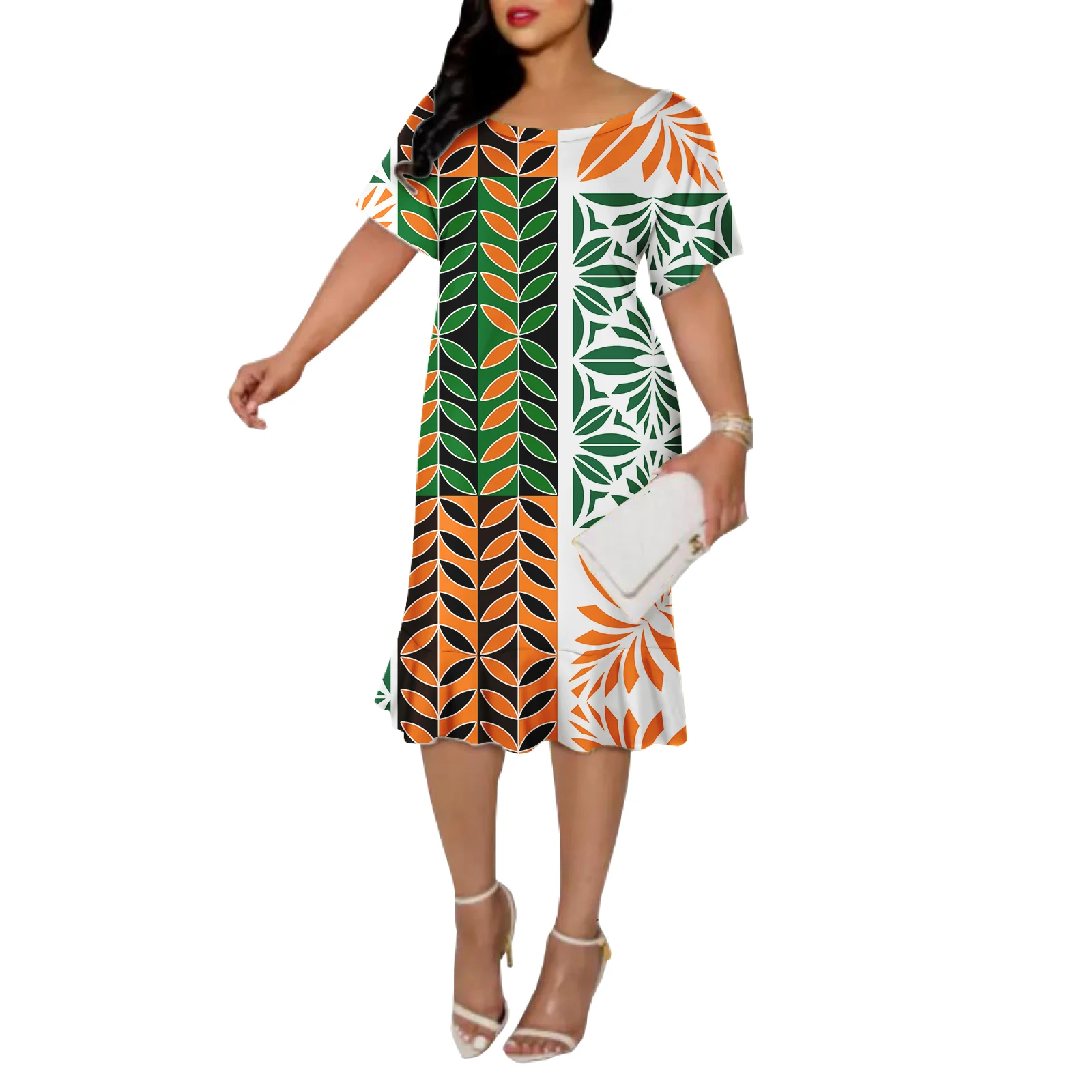 Women Sexy Off Shoulder Samoan Puletasi Mermaid Dresses Gown Long Luxury Custom Party Evening Dress Polynesian Clothing in Bulk