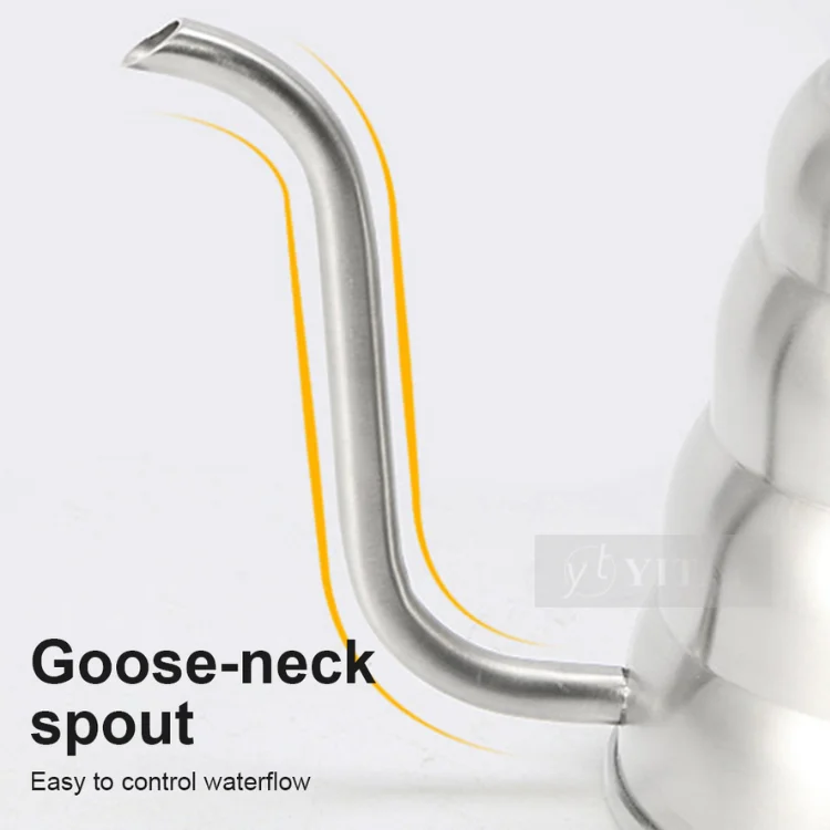 Coffee Kettle 1.2L 1L Stainless Steel Pour Over Coffee Pot Kettle Drip Kettle with Thermometer For Home Office Cafetera