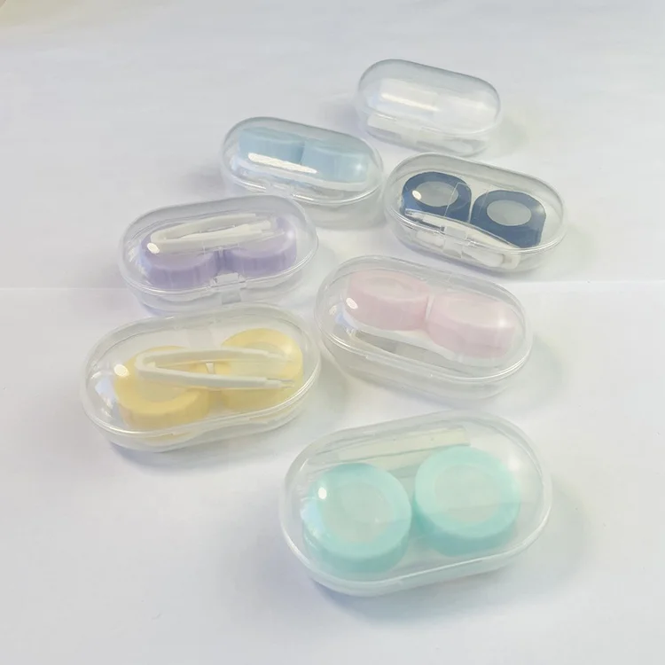 Multicolor Contact Lenses Cases With Suction Stick For Contact Lens Inserter Remover Eyewear Accessories  P-1007