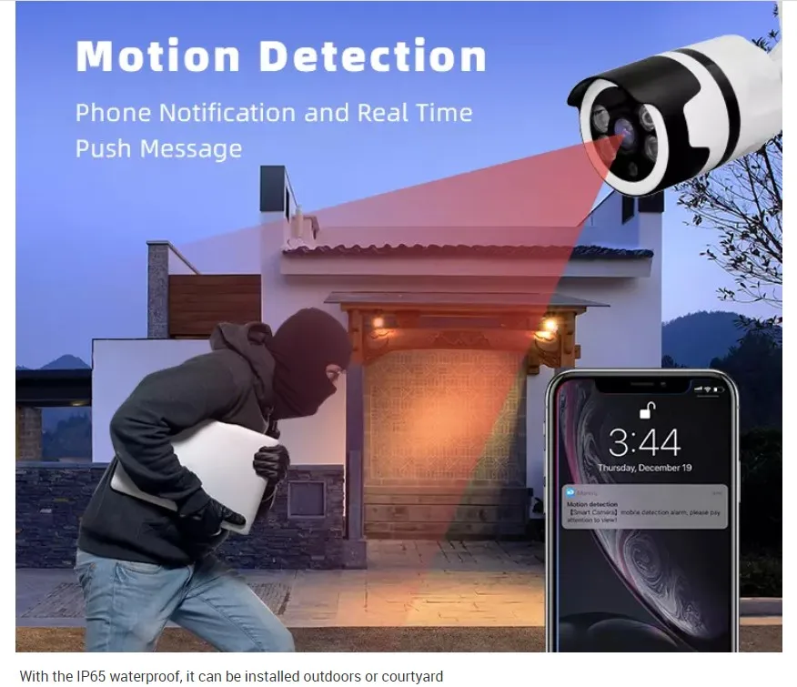 1080p HD Security Camera  CCTV  Wireless Wifi IP Outdoor Camera