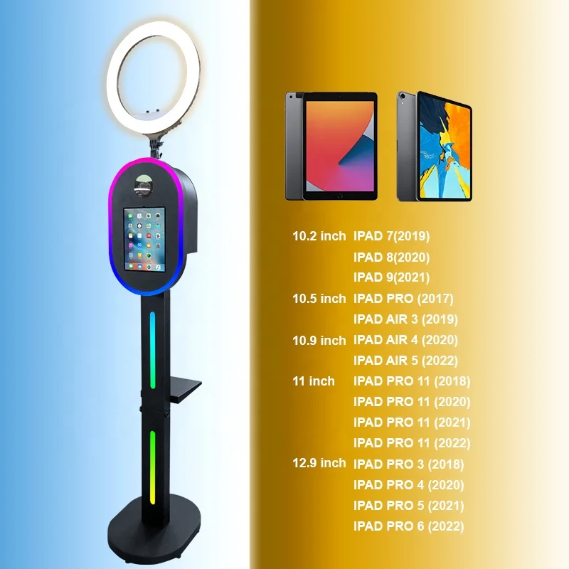 2024 New Camera Photobooth Shell Compatible DSLR iPad Pro Air Party Selfie Photo Booth with Travel Case Pack