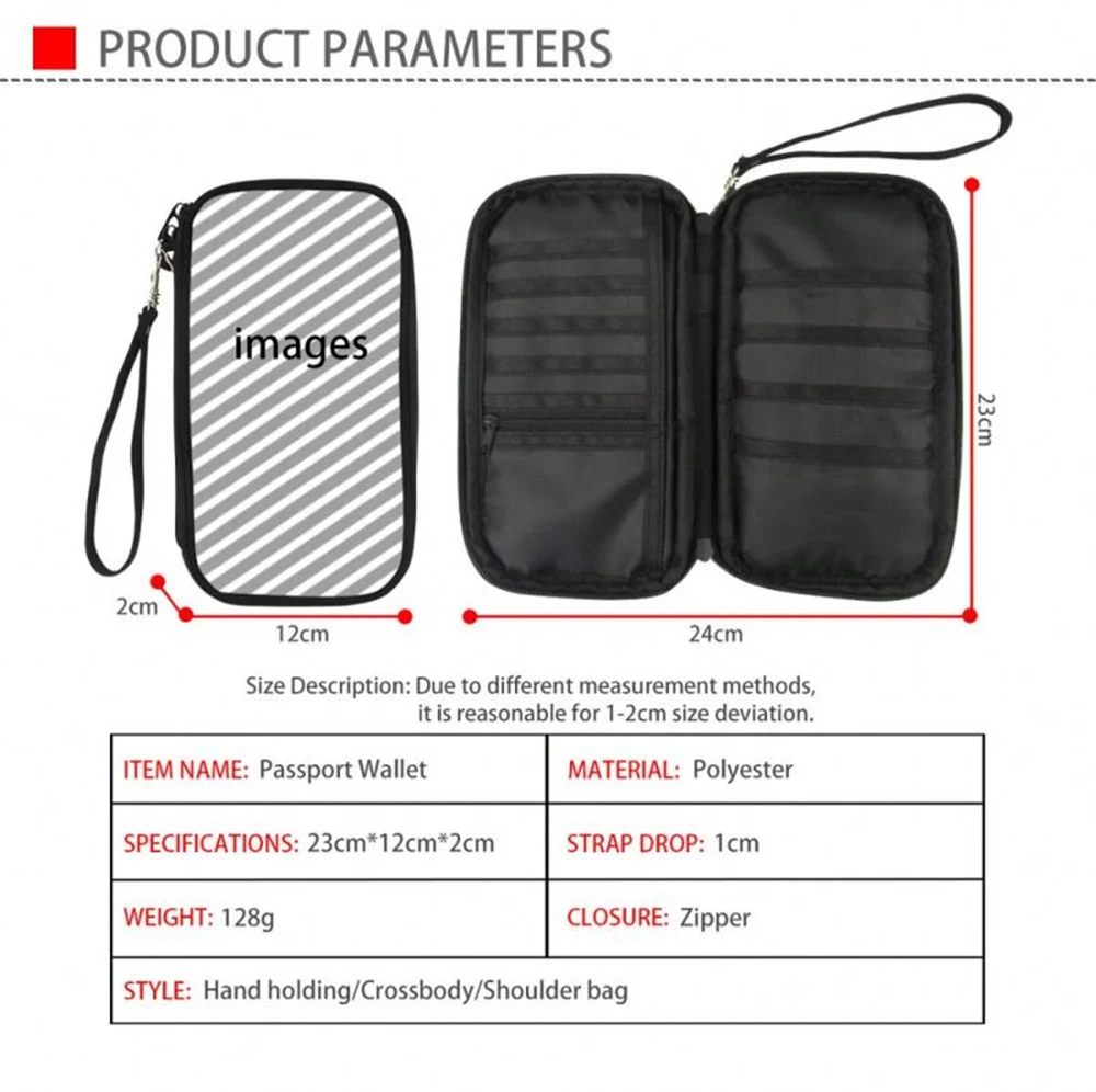 Polynesian Tribal Kosrae ISLAND Logo Grey Pattern Print Custom Passport Holder Polyester Wholesale Family Travel Document