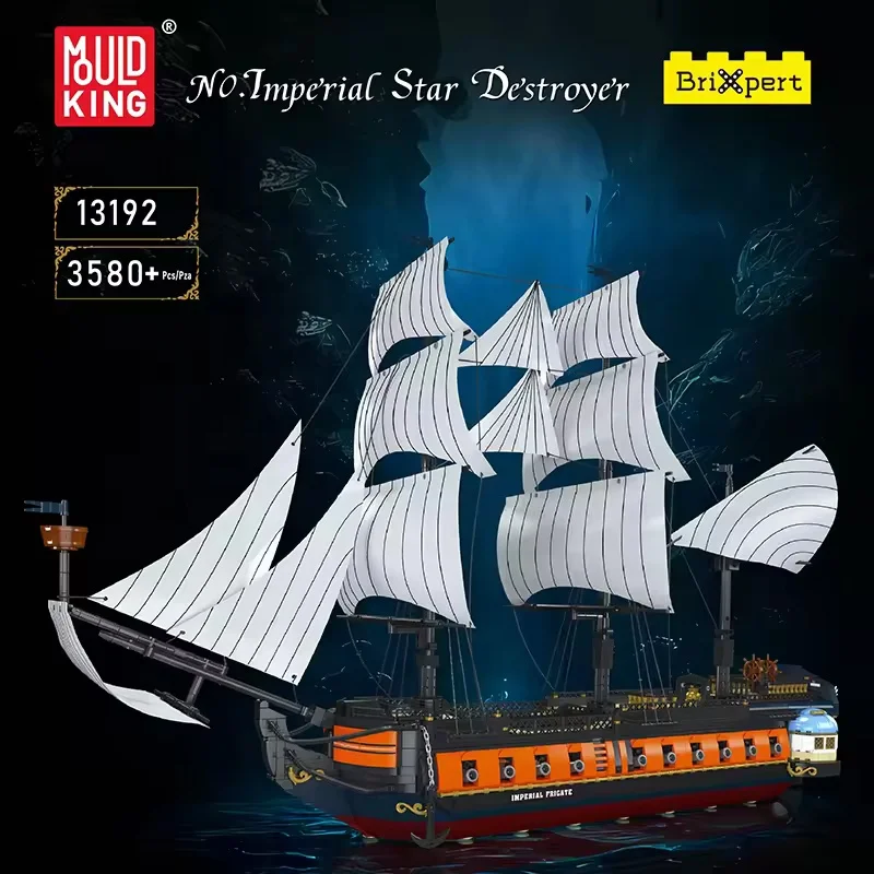 MOULD KING 13192 DIY Imperial Star Destroyer Model Building Blocks Bricks Pirate Ship Boat Toy Play Set 3580+ Kits Plastic ABS
