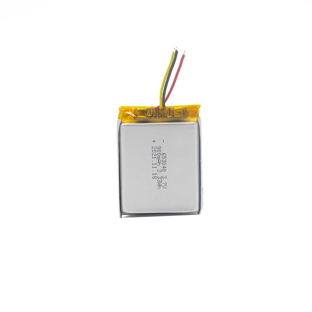 New arrival JHY lithium ion battery model 653040 3.7v 900mAh rechargeable safe lithium battery