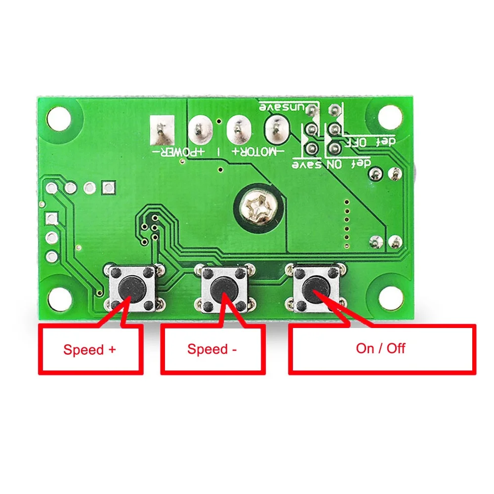 6V 12V 24V DC Motor Speed Controller with Button Switch Tact Controlling PWM Governor