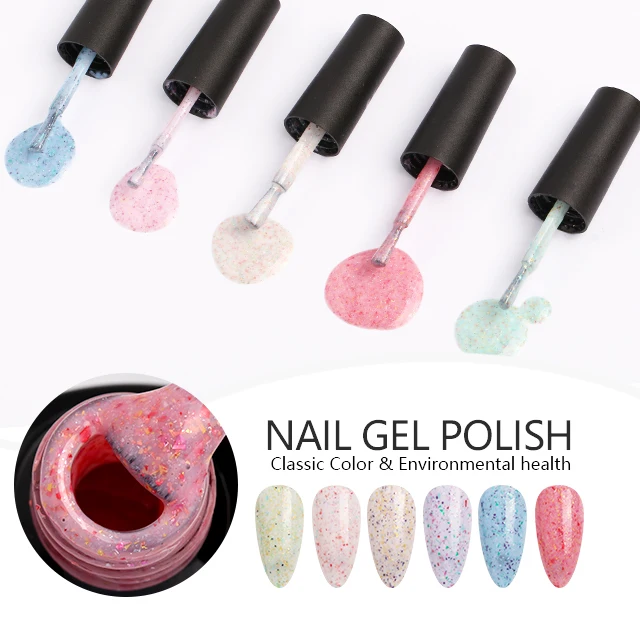 China Manufacturer wholesale supplier professional nail gel polish glitter Russia Rococo two-step colorful gel polish