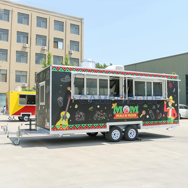 CAMP Hot Selling Mobile Food Trailer Concession Food Trucks Trailer With Equipment Equipped For Sale