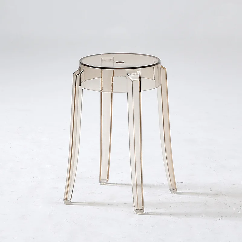 Modern Plastic Polycarbonate Stackable Crystal Acrylic Resin High Clear Ghost Barstool Transparent Bar Stool