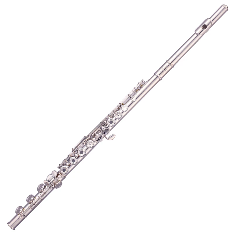 KUNO KFL-993 C Pure Silver Flute 17 Keys Opening Hole Silver Plated