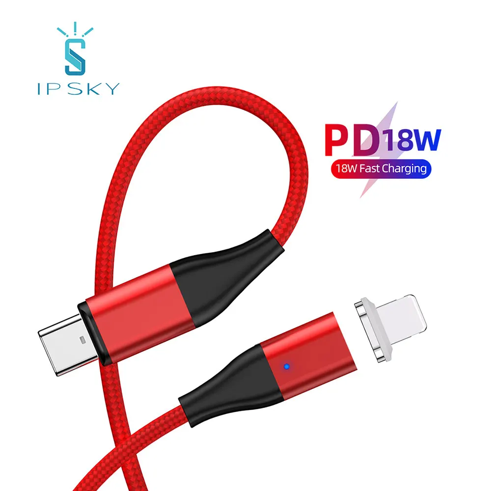 
Quick charging PD 18W Fast Charging USB C to Lightning Cable IPSKY Mobile Phone Magnetic Data USB Cable 