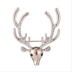Yiwu accessories alloy diamond owl brooch trend wild clothing deer head bee peacock elephant butterfly silk scarf buckle brooch