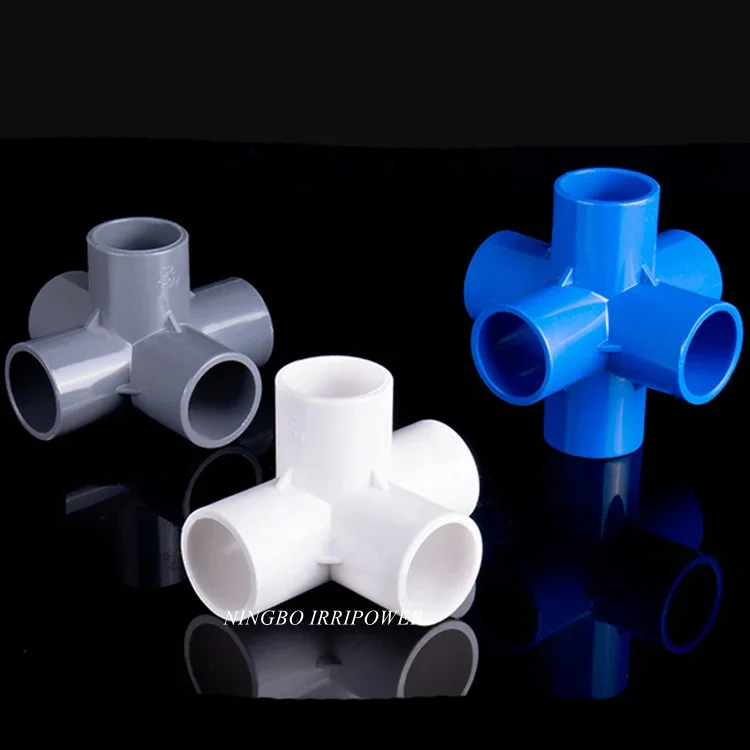 3 4 5 6 Way PVC Connector 20mm to 50mm Garden Watering Pipe Fittings Plastic Joints Home DIY Shelf Fittings