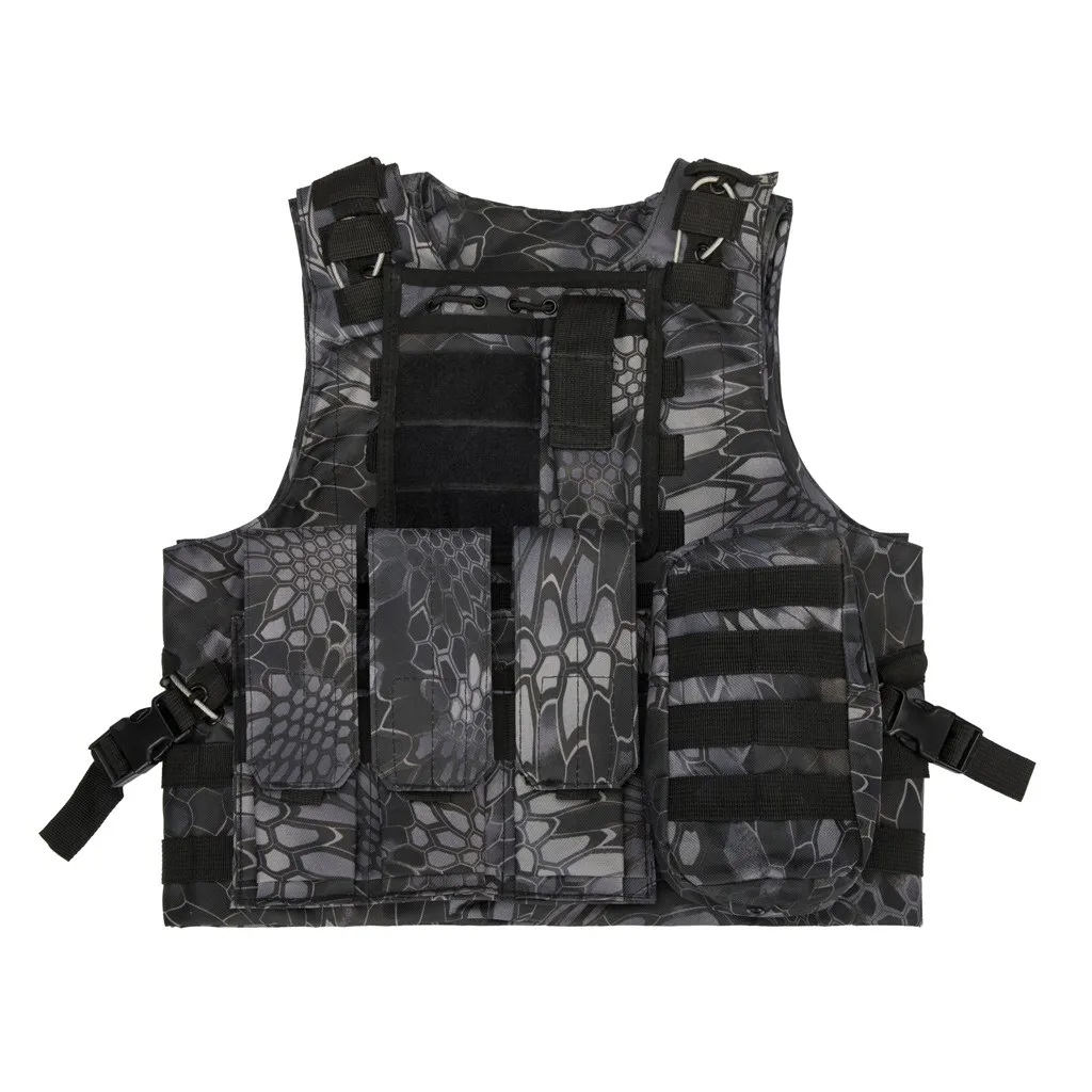 
Tactical MOLLE Airsoft Vest Adjustable Paintball Combat Training Detachable Protective Vest CS Field Game Vest 