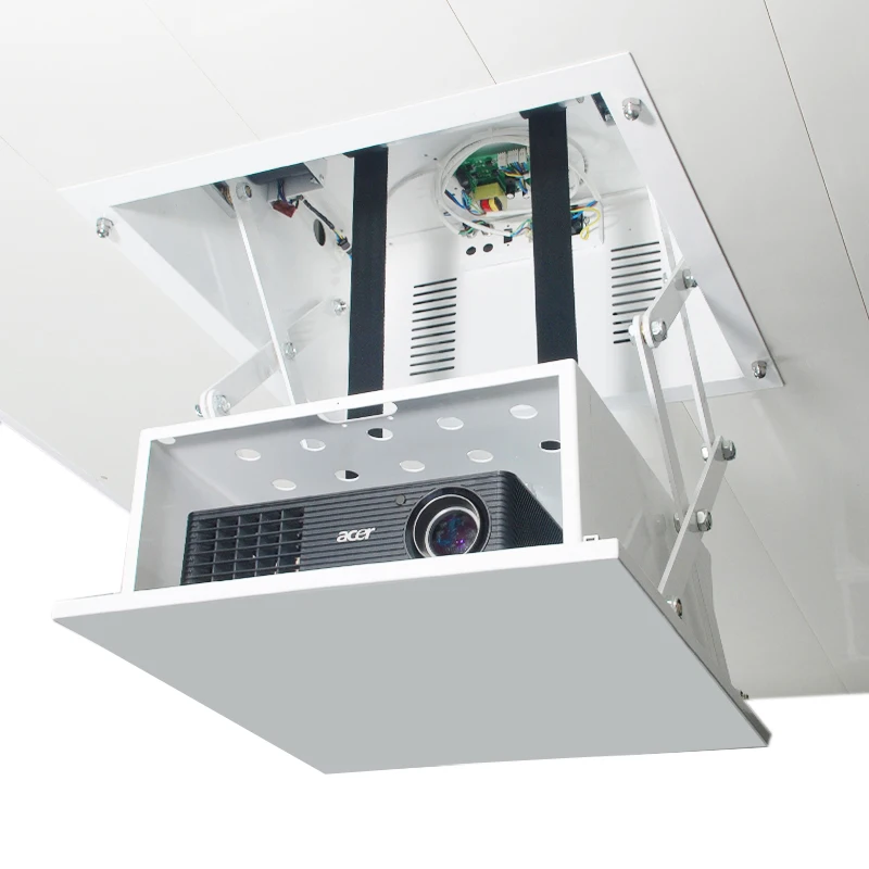 Height Adjustable Projector Lift Push Rod Projector Motorized Projector Mount for Conference Room