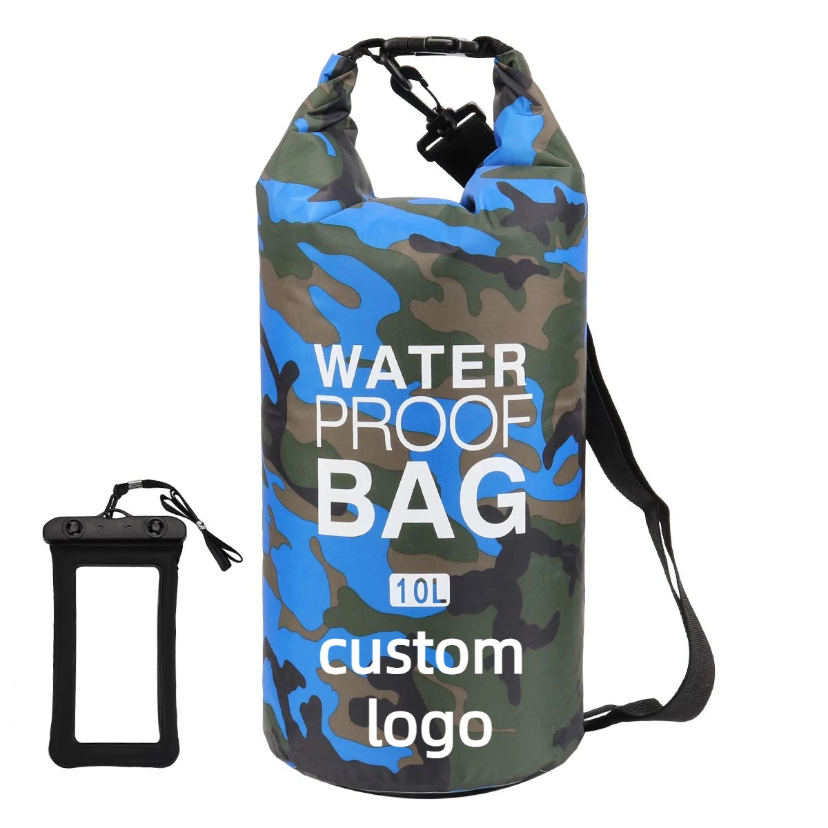 2L 5L 10L 15L 20L 30L Roll Top Sack Keeps Gear Dry Waterproof Dry Bag with Free Waterproof Phone Case for Hiking