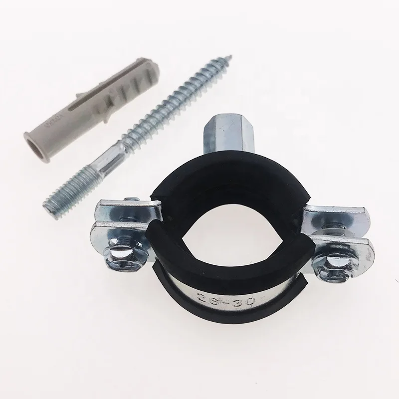 2024 New Metal Clips Round Valance Clip Bolt M8+M10 Fasteners Pipe Tube EPDM Rubber Pipe Clamps