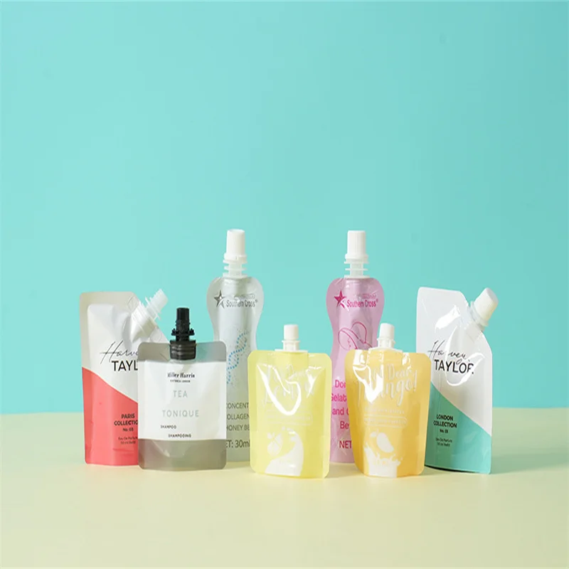 Light-proof Liquid Beverage Drinking Water Package Milk Suction Nozzle Bag with Small Nozzle