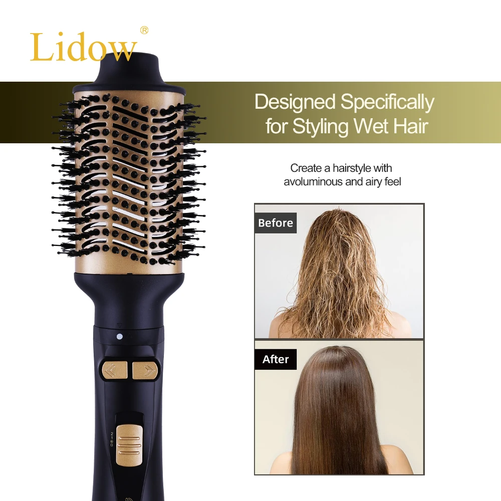 3-in-1 Professional Round Electric Hair Rotating Blow One step Dryer Brush Portable Air Comb Hot Air Brush