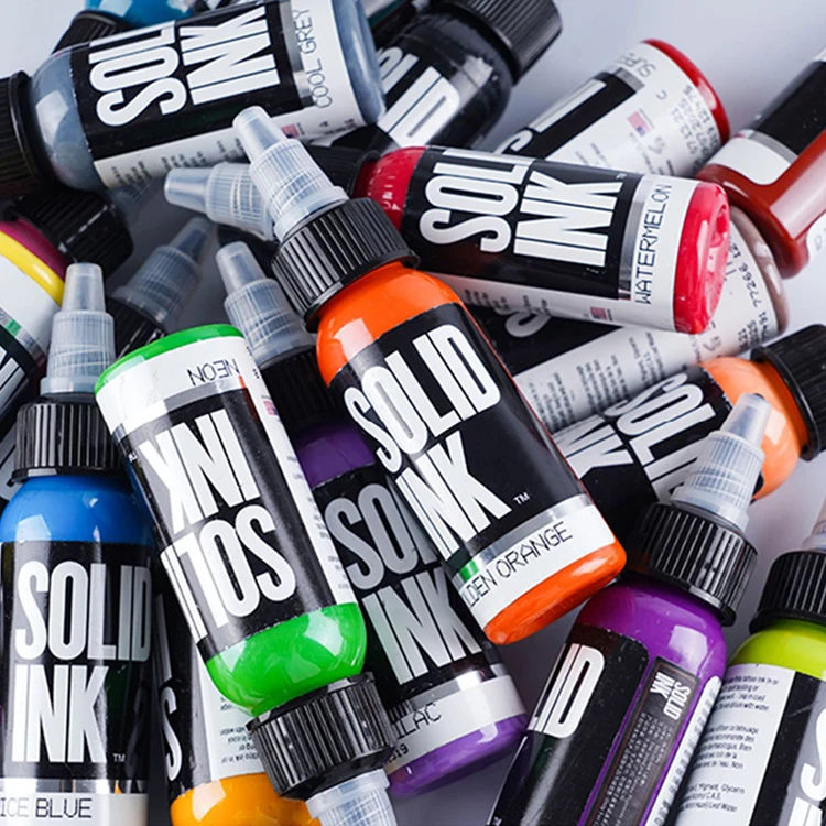 Hot Selling Original High Quality Royal Tattoo Supply Charm Colors Plastic Bottle Waterproof Body Tattoo Ink