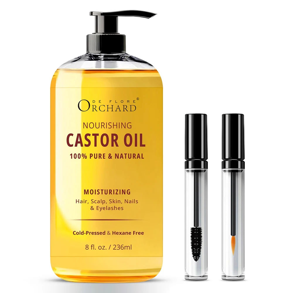 100% Pure and Natural Cold Pressed Castor Oil for Hair and Skin