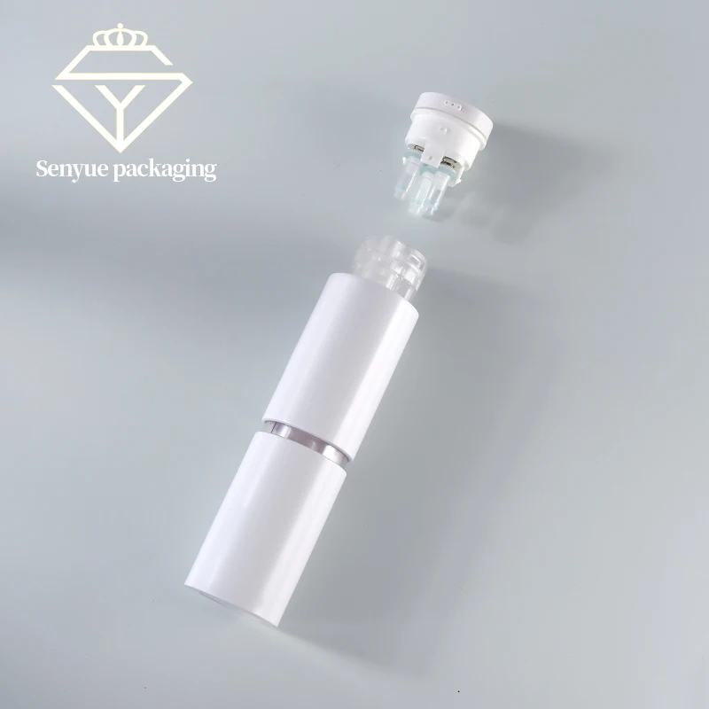 New skin care product packaging press vacuum face cream sub bottled plastic lotion essence three empty bottles