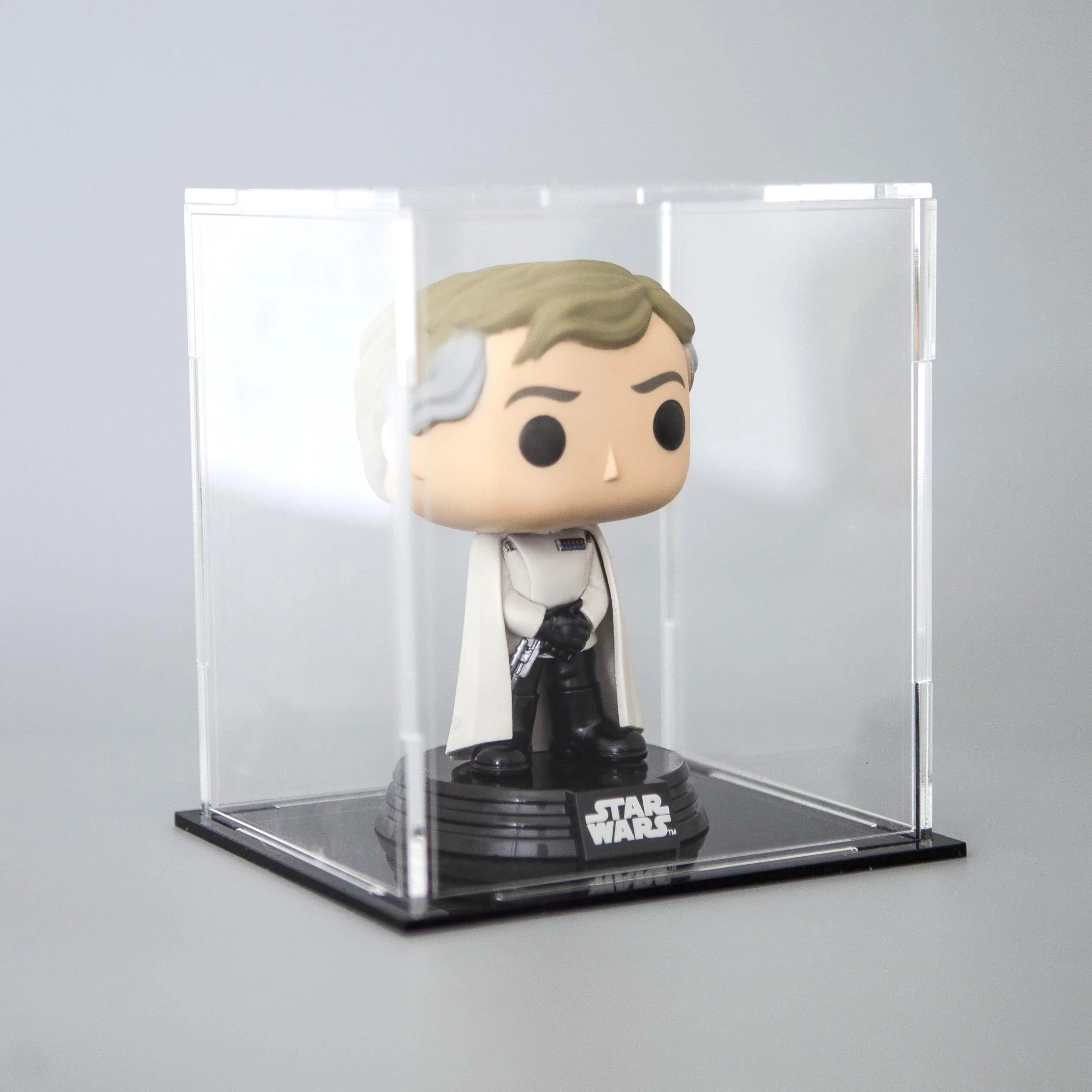 4Inch Figure Toy Acrylic Protector Black Base Lucite Marvele Funko POP Protector Anti UV Perspex Kids Collectibles Display Case