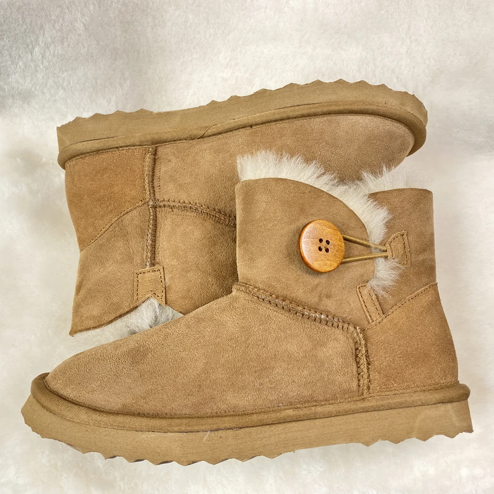 wholesale ladies winter shoes old lady ankle warm real sheepskin boots