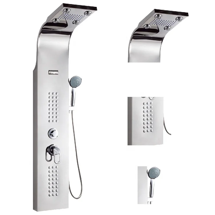 Shower Panel Tower System ss Multi-Function Massage System Adjustable sliding pole shower column with 3-Function