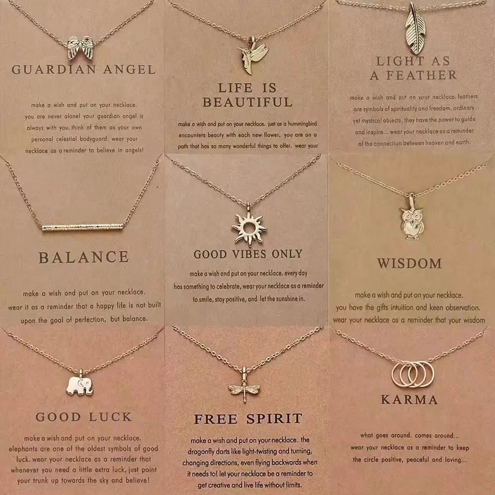 European and American paper card animal necklace series, pearl balance wood hummingbird necklace, female clavicle chain