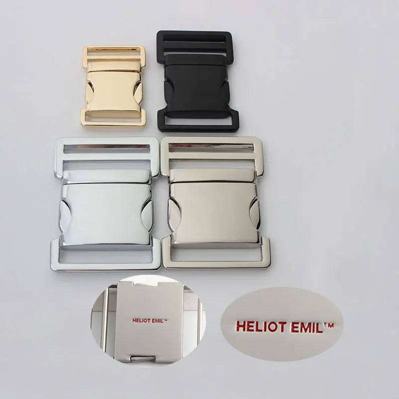 10mm 25mm 38mm Black Metal Adjustable Belt Quick Side Release Clip side  Buckle for Dog collar